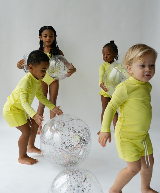 Canyon Ribbed Two Piece Set In Lemon