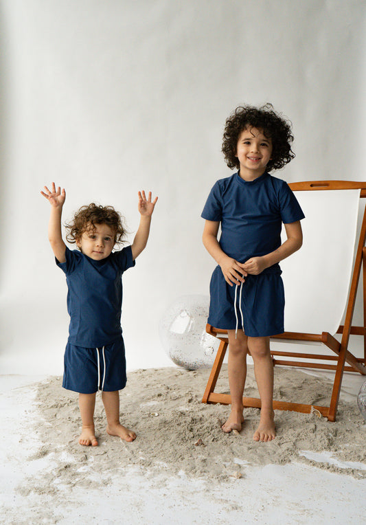 Nomad Boy Short Set In Navy