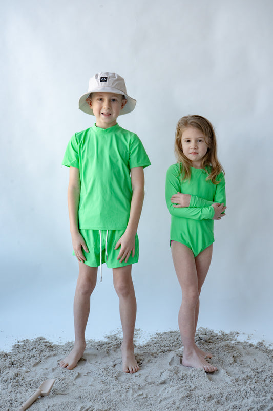 Nomad Boy Short Set In Sea Green