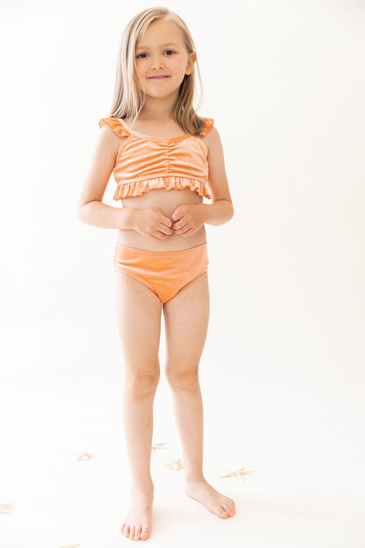 Pricilla Velvet Bikini In Coral