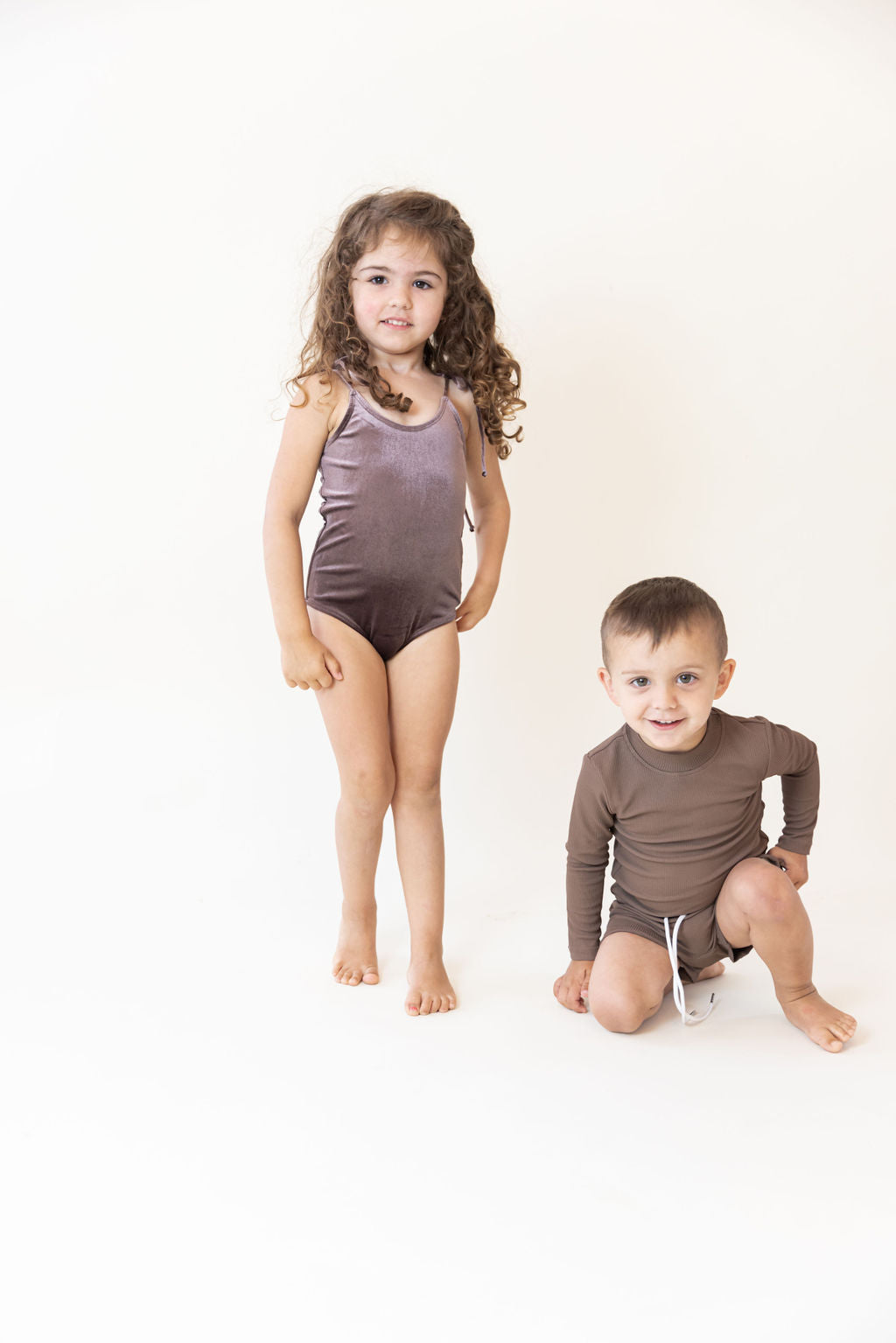 Oasis Velvet One Piece In Pecan Brown
