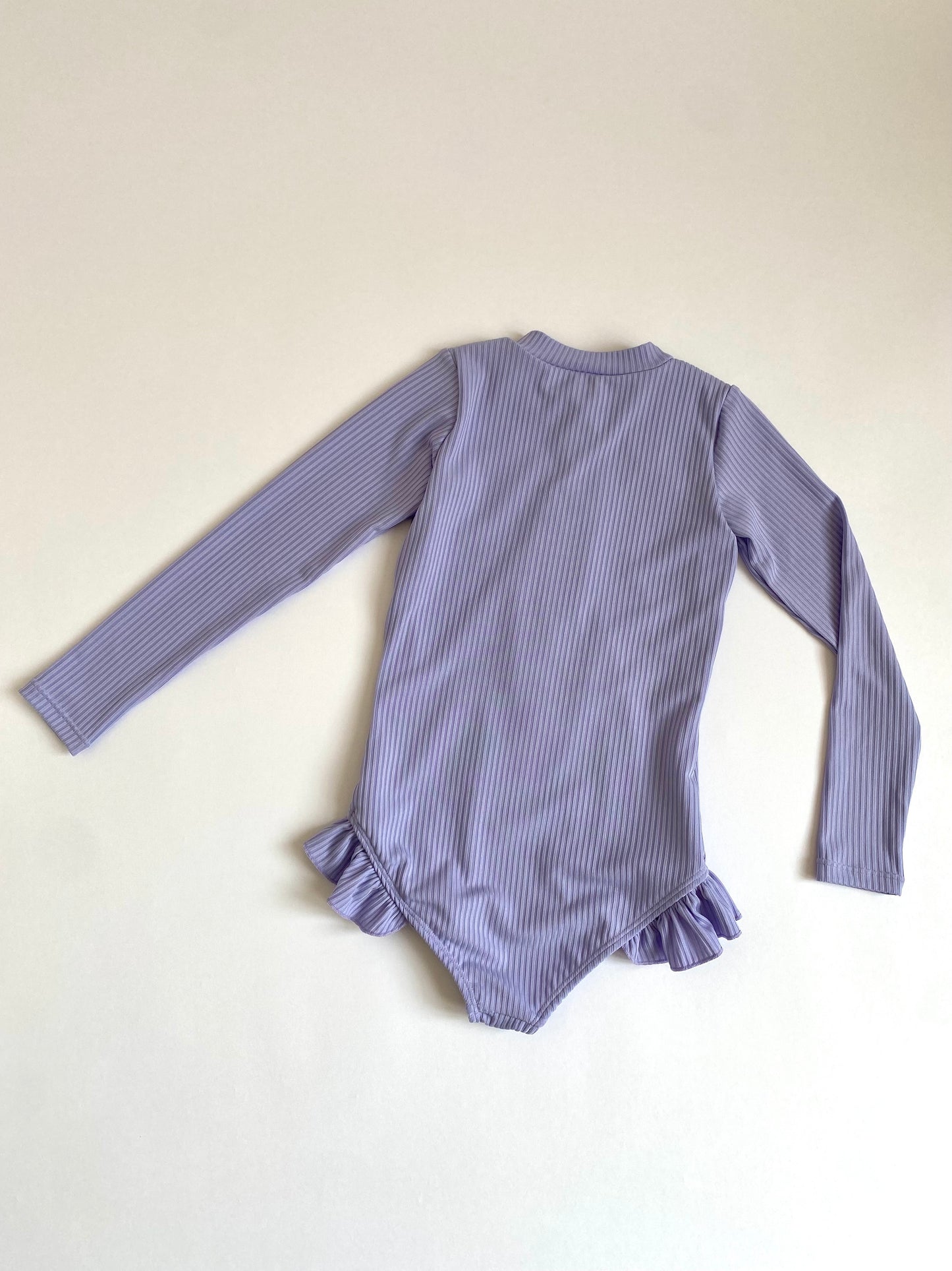 Sahara Ribbed One Piece Zip Up in Lilac