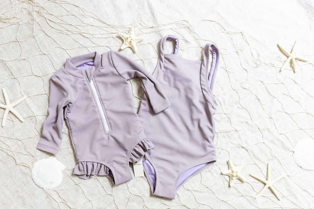 Ribbed One Piece In Lavender